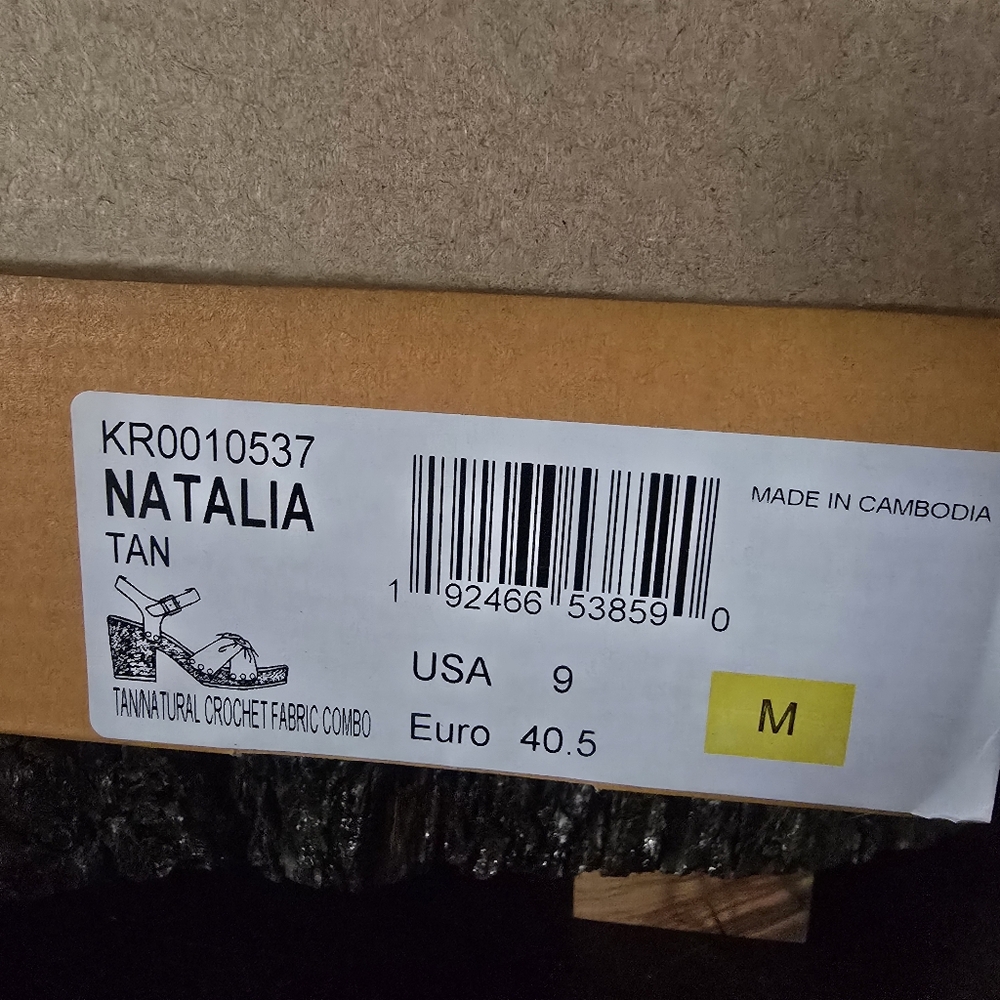 Korks NIB Natalia sling back sandal with block heel, size 9 - Picture 3 of 6